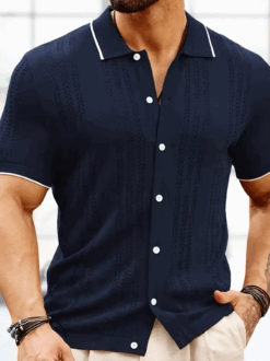 Men’s Casual Knit Polo Shirt