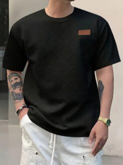 Casual Black Short-Sleeve T-Shirt